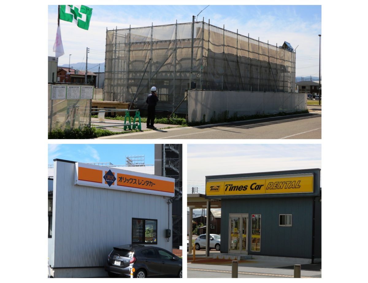 上越妙高駅前にトヨタレンタリース新潟上越店が建設中 新潟県内の