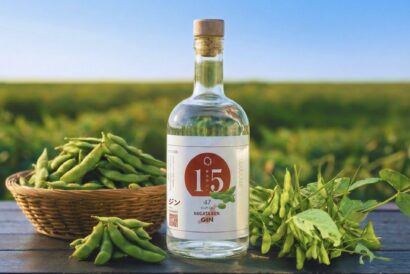 弥彦村の規格外「茶豆」をクラフトジンにアップサイクル　廃棄削減と所得向上へ