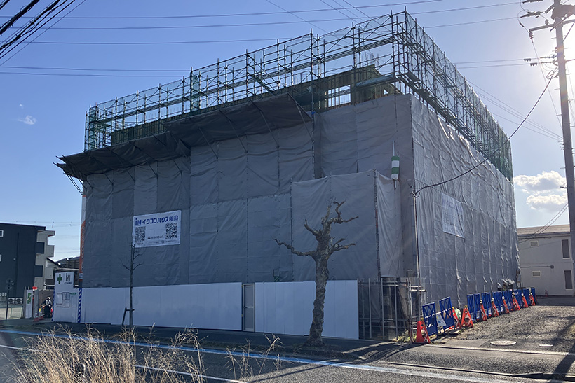イワコンハウスが建設中の学生マンション