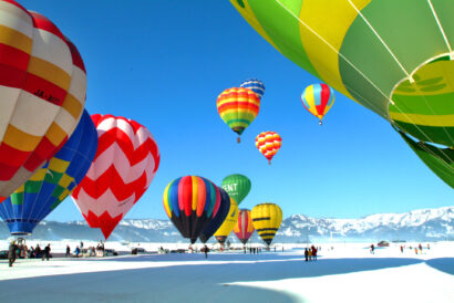 本州唯一の雪上気球大会「おぢや風船一揆」　50回記念大会を2月21、22日開催