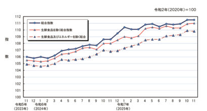 新潟市の消費者物価指数は前月と同水準　電気代やガス代が上昇も食品で下落