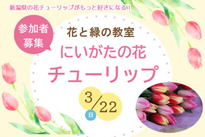 県の花・チューリップの魅力発信　22日に新潟県立植物園でアンバサダー講演　秋葉区