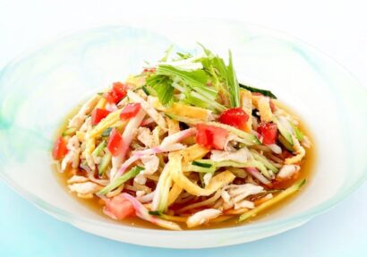 【5月7日から夏限定販売】”ツルモチ食感”の柿渋麺を使用した「彩り冷し中華」が登場　新潟らーめん無尽蔵