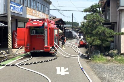 【続報】新潟市西蒲区の酒造メーカー付近で火災が発生し、鎮火