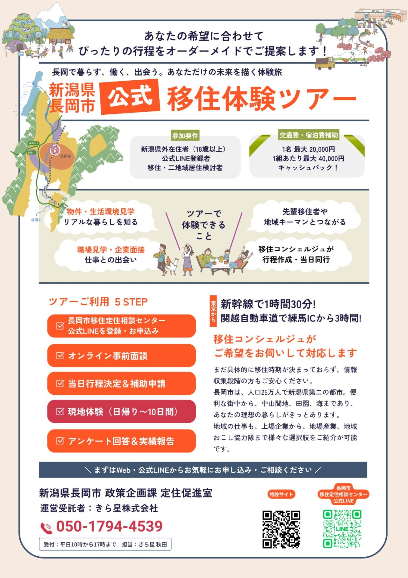 移住体験ツアーのチラシ（画像提供：きら星株式会社）