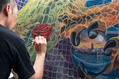 【参加無料】壁画家と一緒に絵を描く子ども向け体験イベント、瓢湖で9月27日
