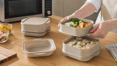 【肉も野菜も一度に蒸せる】パール金属が2段式レンジ蒸し器発売